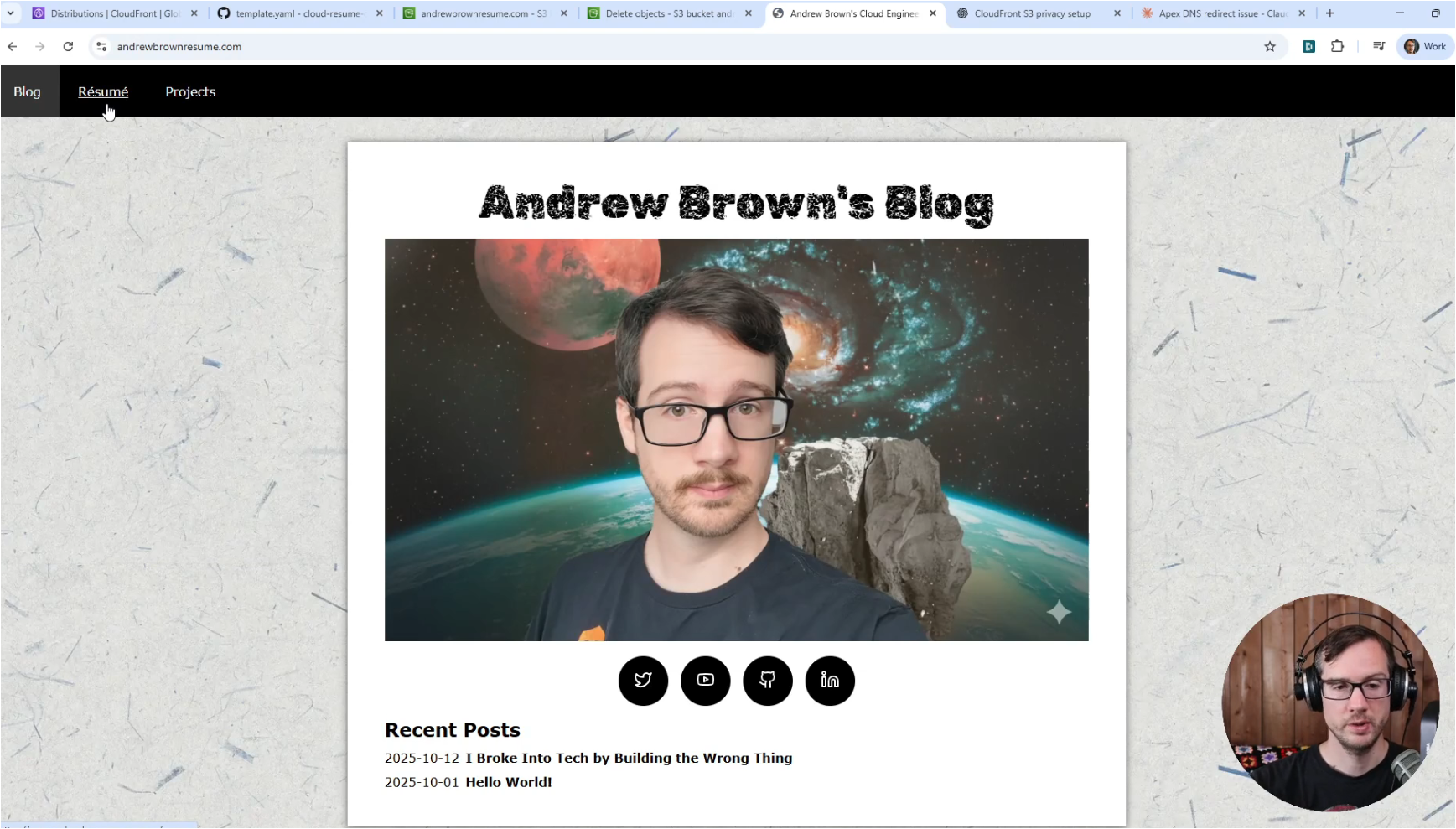 Cloud Resume Challenge project example